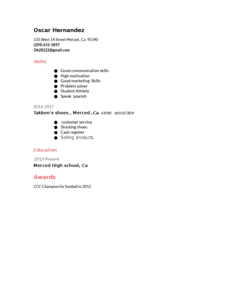 Oscar Hernandez - Resume Overview | PDF | Career & Growth