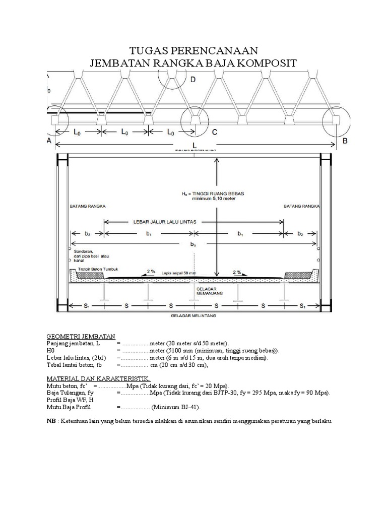 Tugas Perencanaan Jembatan Rangka Baja Komposit