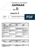 Rencana Pelaksanaan Kegiatan Keagamaan Klas B Semester 1