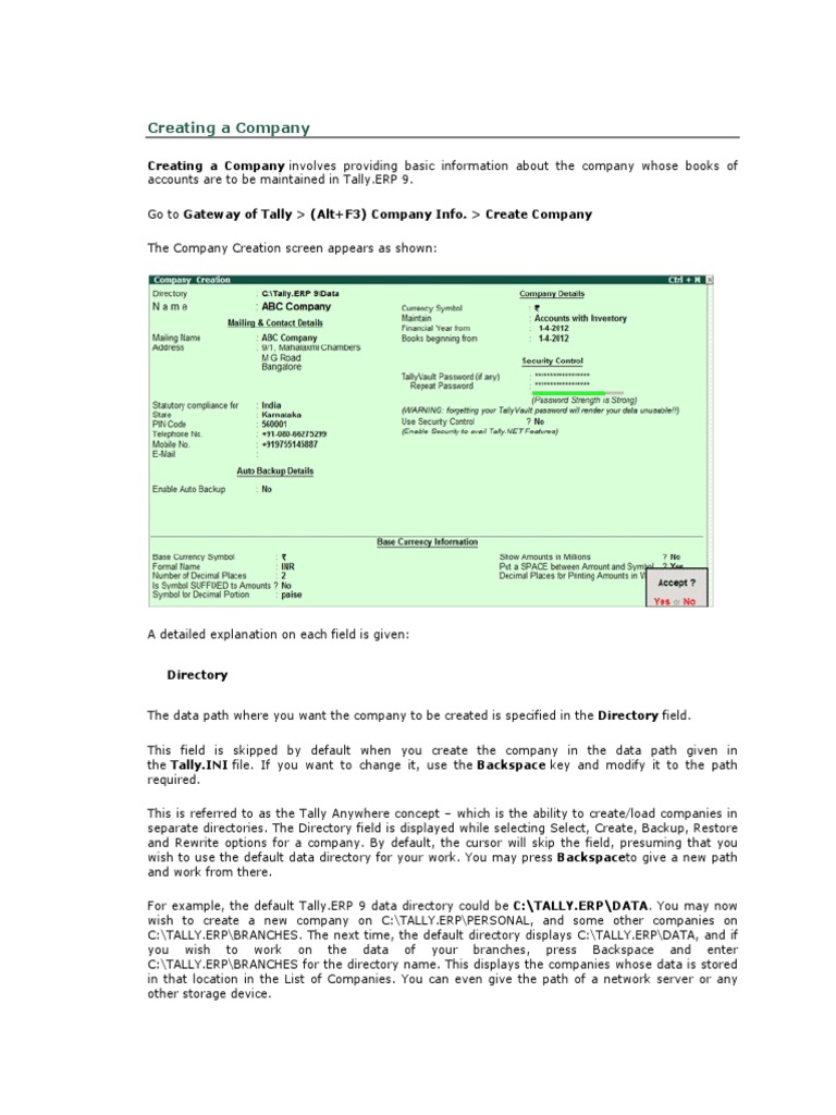 Microsoft Word - Tally Notes | PDF | Voucher | Debits And Credits