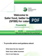 Welcome To Safer Food, Better Business (SFBB) For Caterers