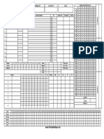 Cricket Score Sheet