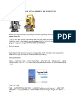 Transfer Data Dari Total Station Ke Komputer Dengan Topcon Link