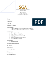 Meeting: Senate Agenda 6:30 PM - 1 May 2012 David E. Johnson Boardroom