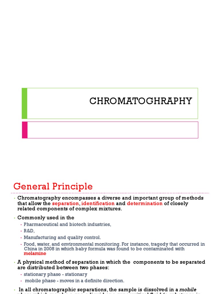 Chromatography PDF Elution Chromatography