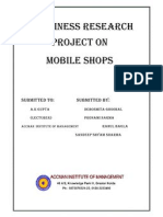 Businese Research Project on Mobile Shops
