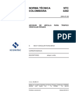 NTC 5282 Adoquin de Arcilla para Tráfico Vehicular Pesado PDF