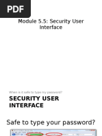 Module 5.5: Security User Interface