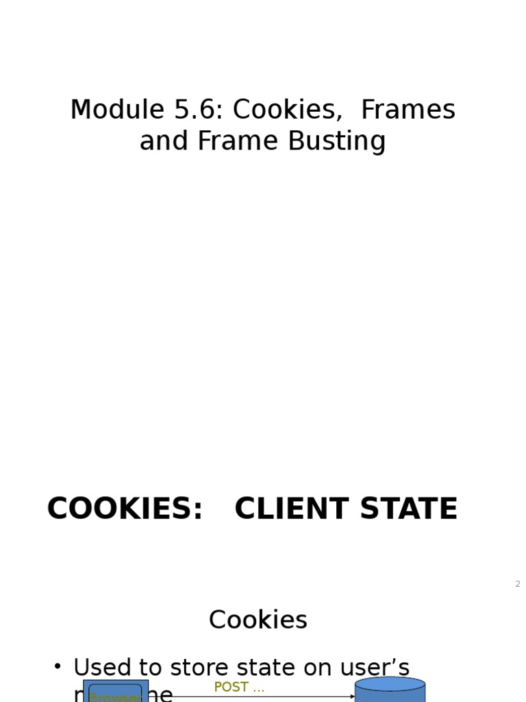 Module 5.6: Cookies, Frames and Frame Busting | PDF | Http Cookie ...