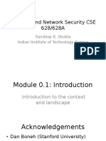 Systems and Network Security CSE 628/628A: Sandeep K. Shukla Indian Institute of Technology Kanpur