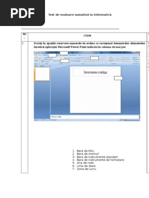 Test De Evaluare Sumativă La Informaticăclasa7
