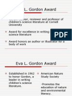 Eva L Gordon Award PP