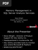 Memory Management in SQL Server Analysis Services: Steve Wright Director of Product Support SQL Sentry, Inc