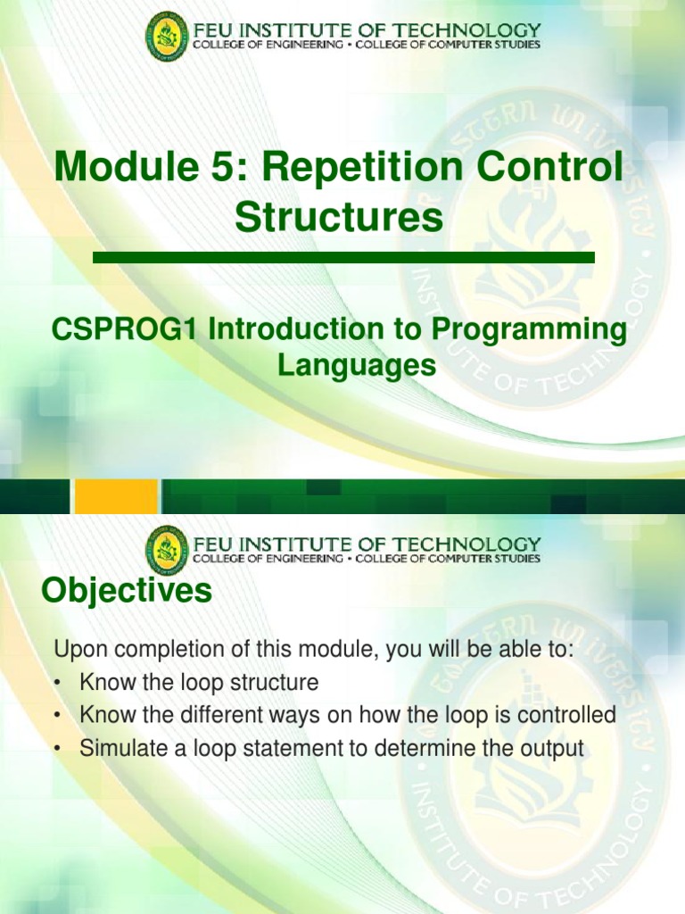 Module 5 - Repetition Control Structure | PDF | Control Flow | Summation