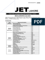 UET Lahore teaching, non-teaching jobs