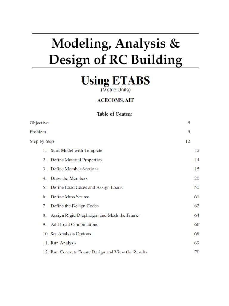 ETABS Step-by-Step Modeling Guide | PDF | Computer Programming | System ...
