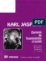 Karl Jaspers Oamenii de Insemnatate Cruciala Fragment PDF