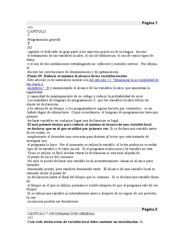 Efective Java SPN | PDF | Java (lenguaje de programación) | Objeto ...