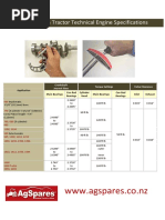 David Brown Tractor Technical Engine Specifications