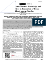 A Study To Assess Mothers Knowledge and Their Practices in Prevention of Home Accidents Among Toddler