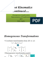 Chapter 3 b Homogeneous Tranf, Representation of Transfor, Inv of Trandformation,Fwd Inv Kiematics RPY Euler