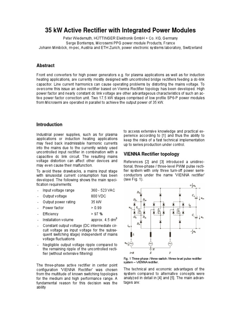 35kW Active Rectifier PDF | PDF | Rectifier | Power Electronics