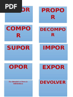 Jogo de Sinônimos Verbos Opor