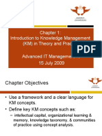 Introduction To Knowledge Management (KM) in Theory and Practice Advanced IT Management IV 15 July 2009