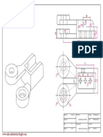 Cast Iron Part Drawing with Tolerances and Specifications