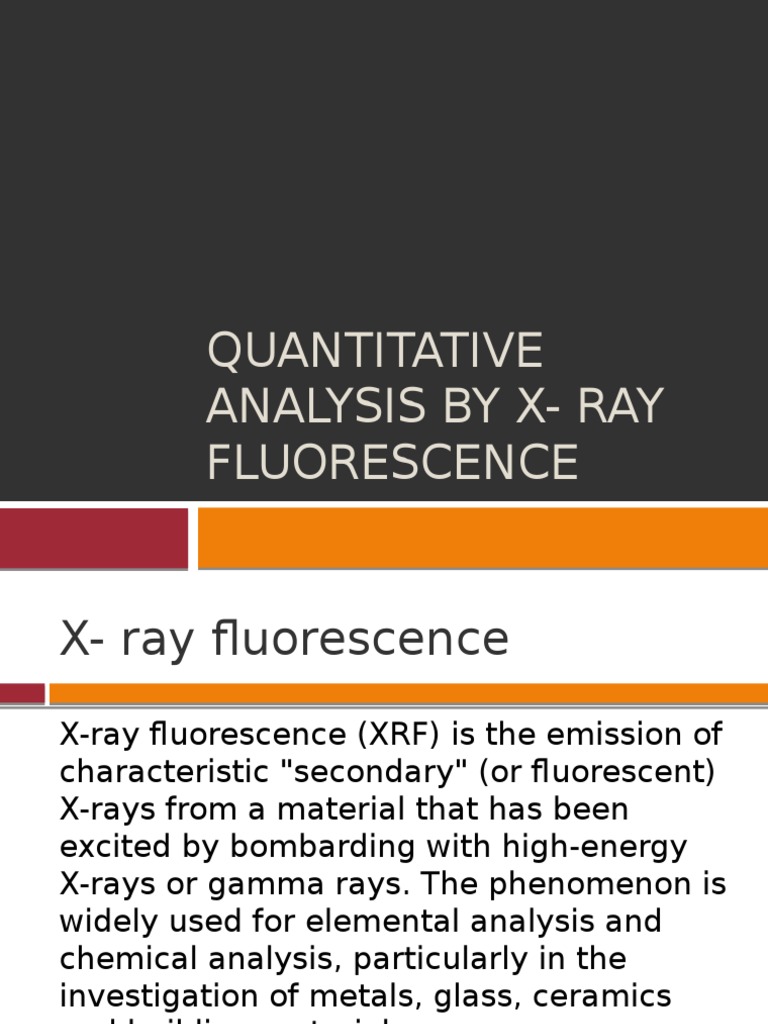 XRF Quantitative Analysis Techniques | PDF | Teaching Methods ...