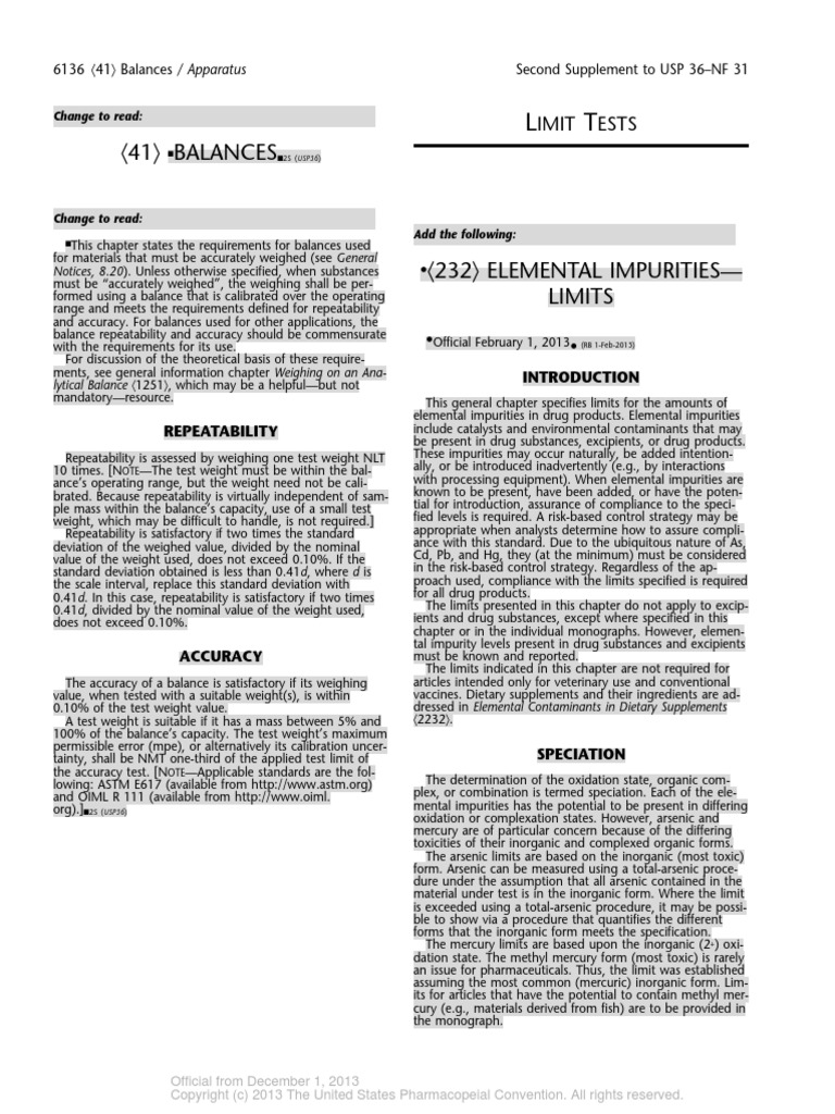 Usp 36NF 31 GC41 PDF Arsenic Dietary Supplements