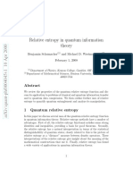 Relative Entropy in Quantum Information Theory PDF