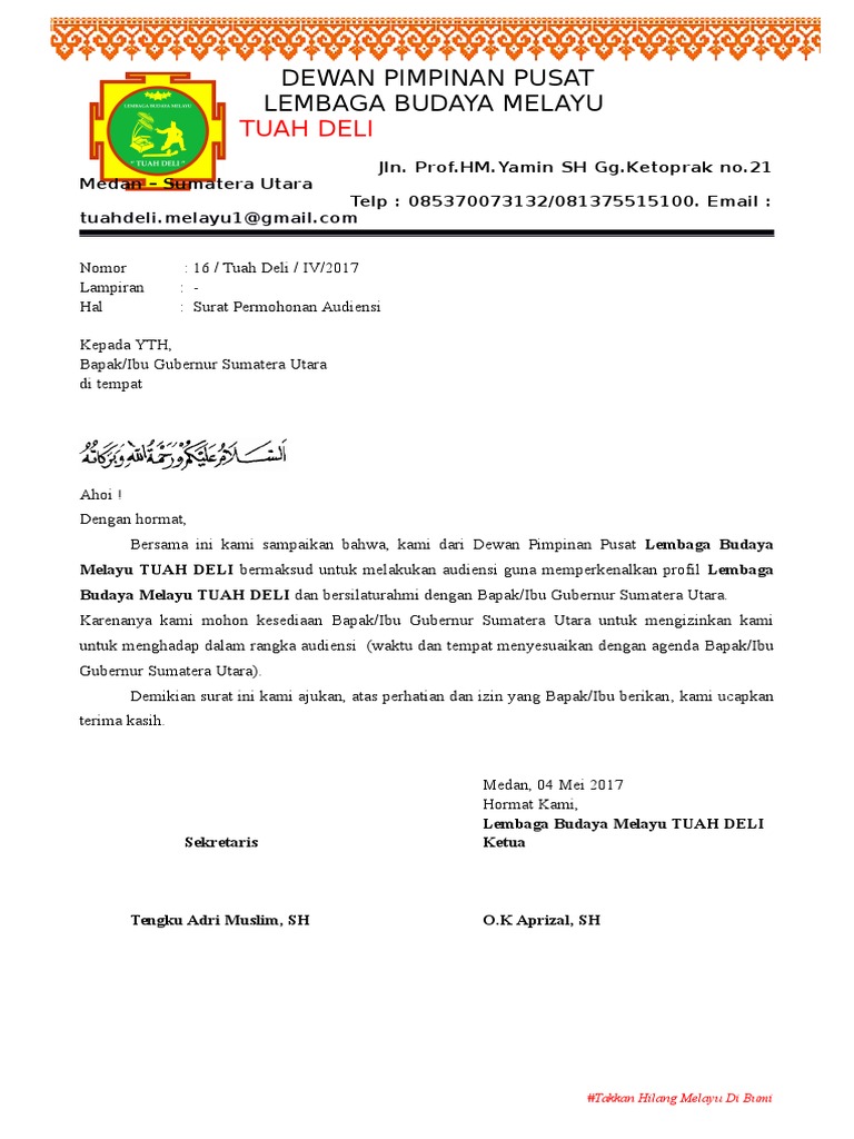 Surat Audiensi | PDF