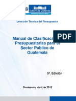 Manual de Clasificacion Presupuestaria 5ta Edicion PDF