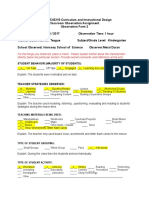 Classroom Observation Assignment-Form 2 Meral Duran