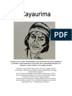 Cacique de Los Indios Cumanagotos de La Provincia de Nueva Andalucía o Cumaná Cayaurima