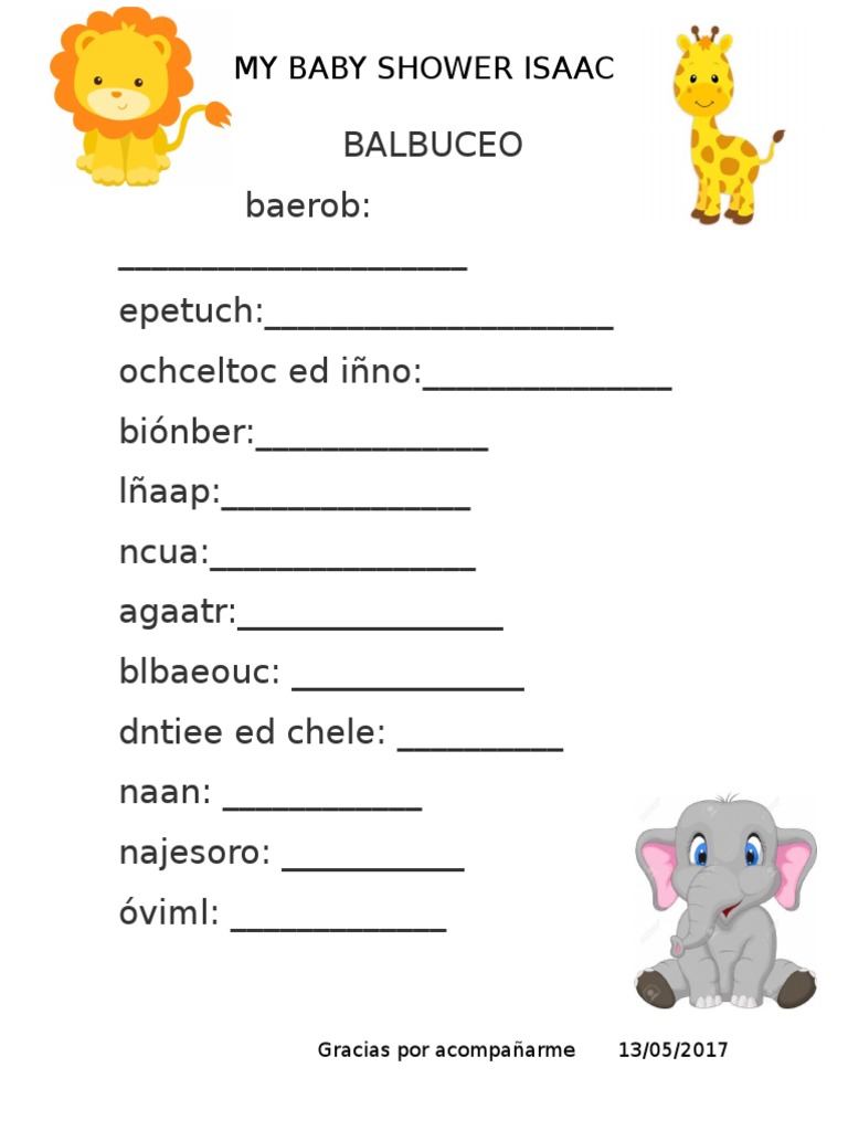 Juegos Baby Showe