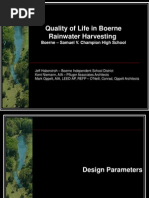 Quality of Life in Boerne Rainwater Harvesting