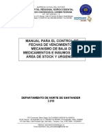 Manual Para El Control de Fechas de Vencimiento y Mecanismo de Baja de Productos de Urgencias