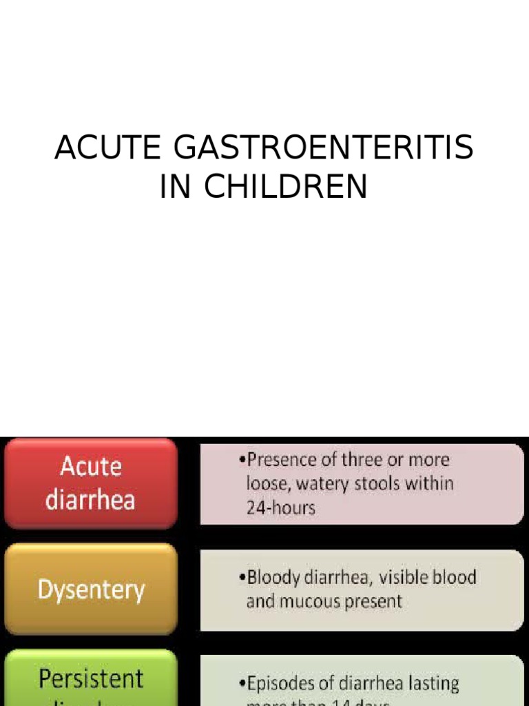 Acute Gastroenteritis in Children | PDF | Diarrhea | Dehydration