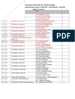 Evaluated Answer Script of BT 101 (Modern Biology) Date of Showing Evaluated Answer Script: 8 May 2017, Time 9.00 AM - 10:00 AM Venue