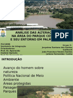 Análise das alterações na área do Parque Cesamar em Palmas (TO