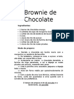 Receita de Brownie de Chocolate