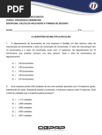 Cálculos Aplicados à Tomada de Decisão