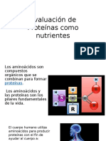 Evaluación de Proteínas Como Nutrientes