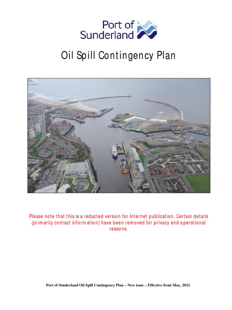 REDACTED VERSION Oil Spill Contingency Plan (Approved by MCA) Valid