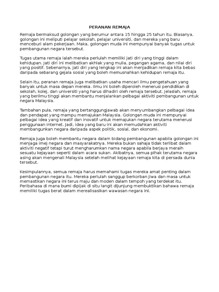 Peranan Remaja Pdf