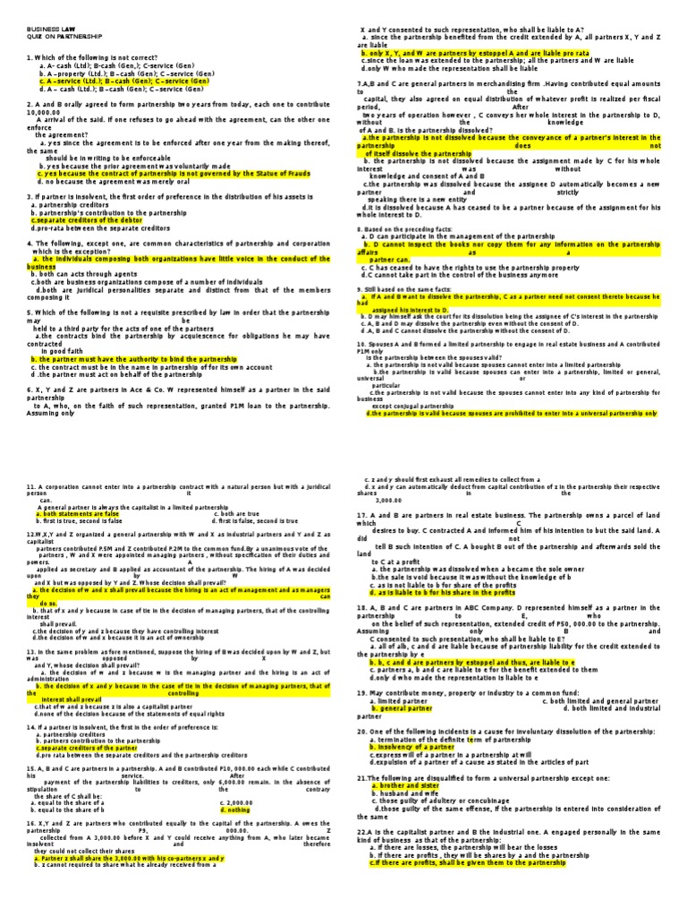 Partnership Pdf Partnership Assignment Law
