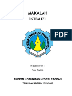 Makalah Sistem EFI Pada Mobil Reki