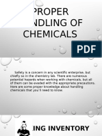 Proper Handling of Chemicals